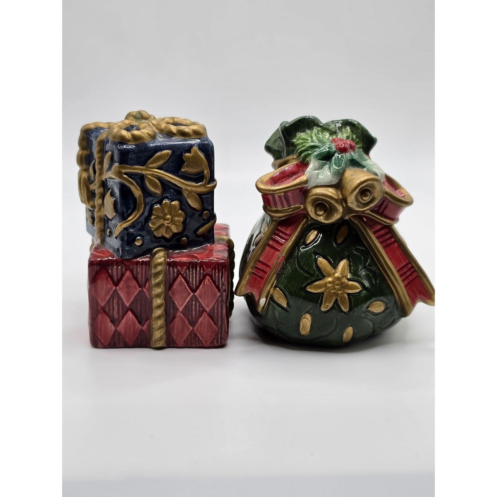 Fitz and Floyd Jolly Ole St Nick Salt Pepper Shakers Christmas FITZ And FLOYD